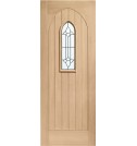 Westminster Triple Glazed External Oak Door (M&T) with Black Caming